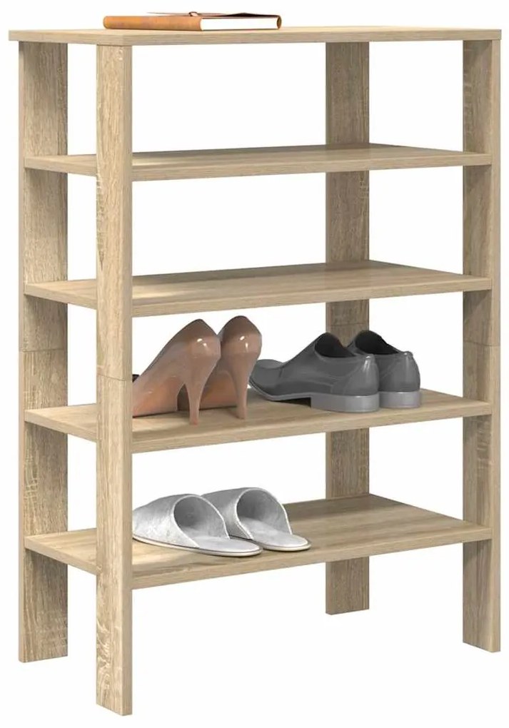 Scarpiera Rovere Sonoma 61x32x87,5 Cm İn Legno Multistrato /