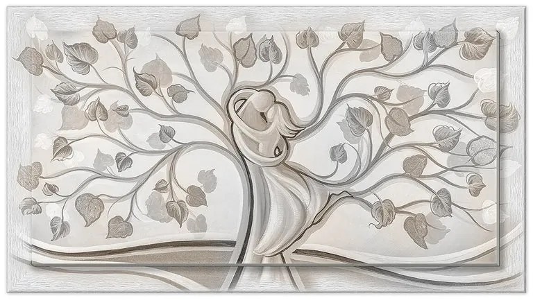 Stampa incorniciata su tela Albero abbraccio mix multicolore 135 x 75 cm