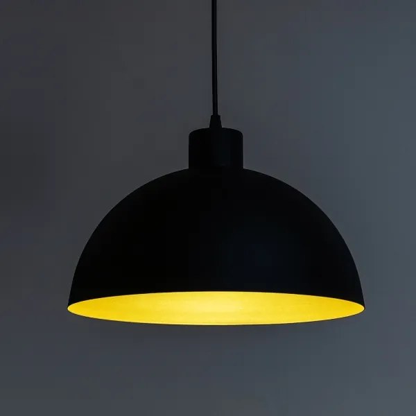 Lampadario a sospensione VESPER 1xE27/15W/230 Ø 18 cm nero/oro