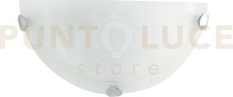 Applique a parete duna bianca 1 luce attacco e27 30x9x15cm in vetro...