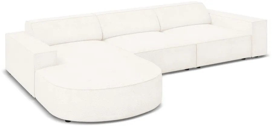 Divano angolare beige in tessuto bouclé (angolo sinistro) Jodie - Micadoni Home