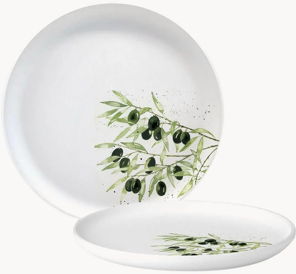 Piatto piano in New Bone China Olives