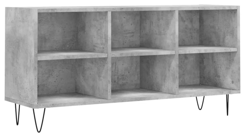 Mobile per tv grigio cemento 103,5x30x50 cm legno multistrato