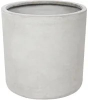 Vaso per piante in argilla grigio 42 x 42 x 42 cm per interni ed esterni resistente alle intemperie