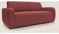 Divano Letto 3 Posti 195x93x100 cm in Tessuto Rosso