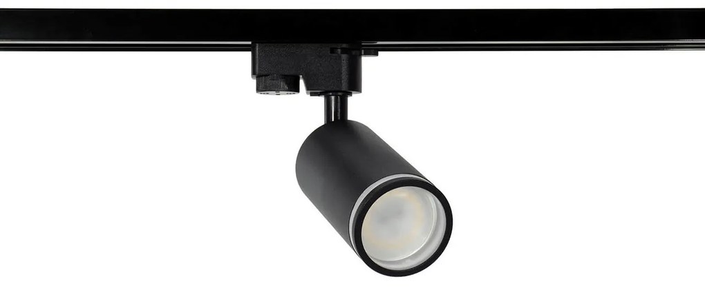 Faretto GU10 per binario Monofase - Nero - Orientabile