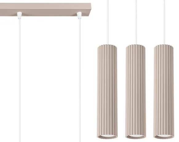 Brilagi - Lampadario LED a sospensione su cavo CRESTO 3xGU10/10W/230V taupe