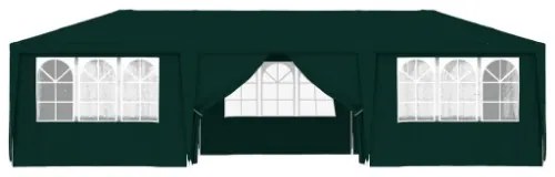 Gazebo Professionale con Pareti 4x9 m Verde 90 g/m²