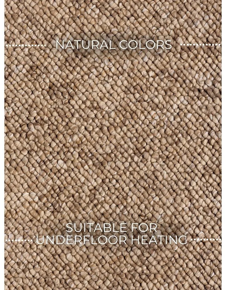 Passatoia in marrone chiaro lavabile 80x240 cm Rocco Caramel – Elle Decoration