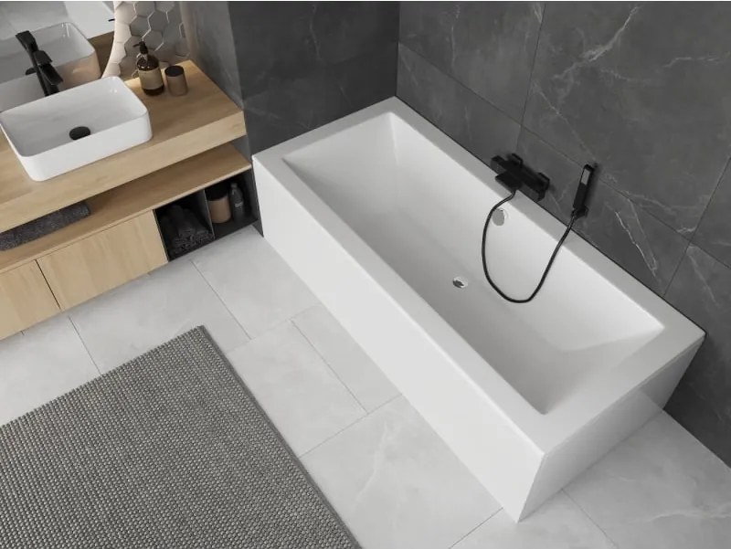 Mexen Cube vasca da bagno rettangolare 180 x 80 cm con pannelli, bianca - 55051808000X