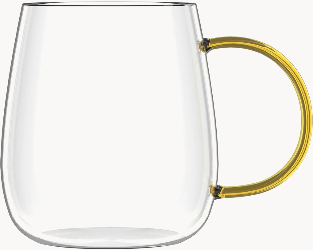 Set di 4 tazze in vetro borosilicato Bolla