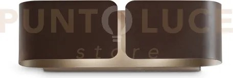 Clip applique in metallo color coffee 2 luci attacco e27 biemissione