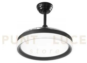 Plafoniera led ventilatore albatros pale retrattili nero 36w 4668lm...