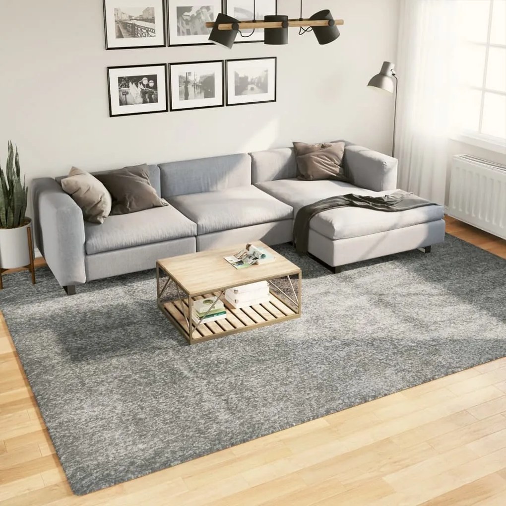 Tappeto Shaggy Pamplona A Pelo Lungo Moderno Verde 240x340 Cm /