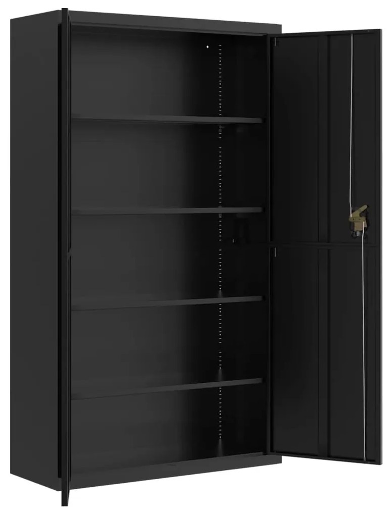 Armadio classificatore nero 105x40x180 cm in acciaio