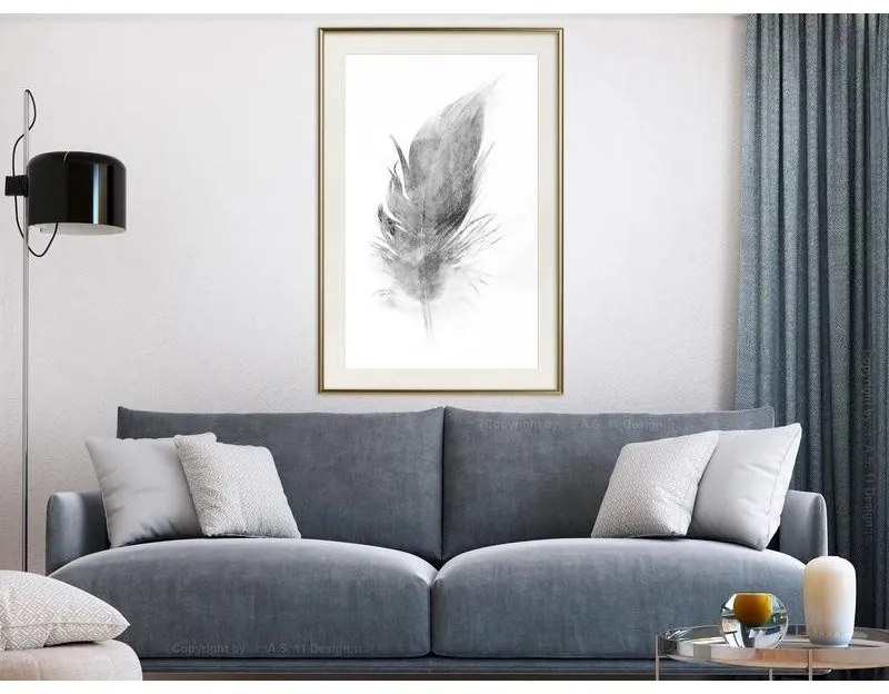 Poster Lost Feather (Grey)