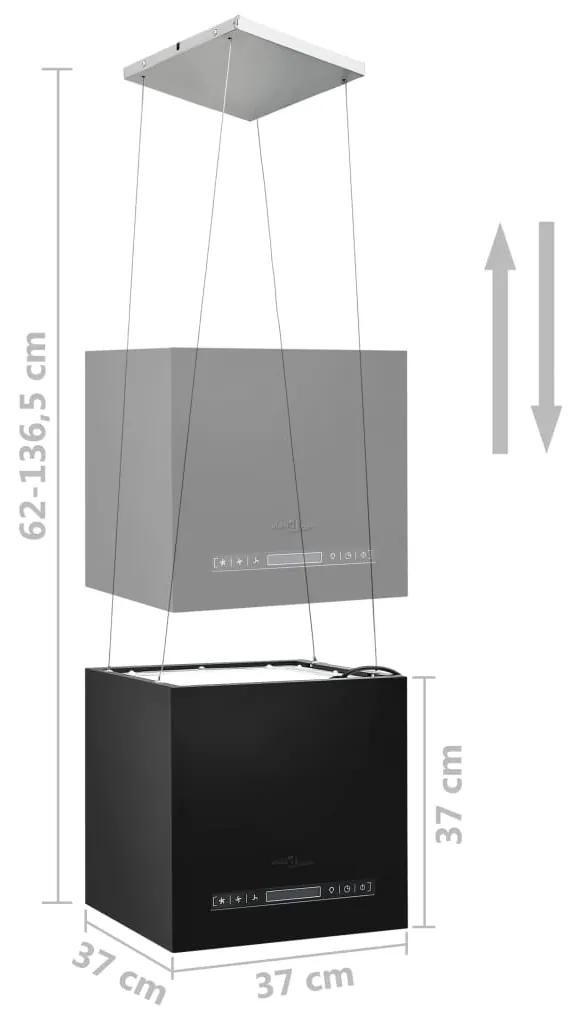 Cappa da Cucina ad Isola Sospesa LCD Sensore 37 cm in Acciaio