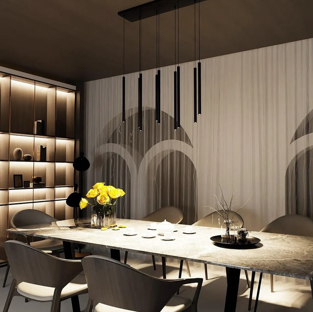 Lampada a Sospensione SELTER 9 BLACK WHITE e GOLD