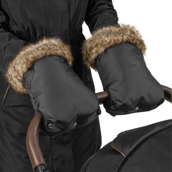 Lionelo - Manicotti per passeggino HANDMUFF Nero