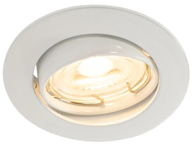 Set di 6 faretti incasso bianchi GU10 35mm - Edu