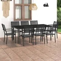 Set da Pranzo da Giardino 9 pz in Acciaio 3073519