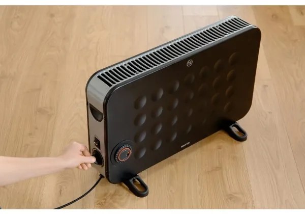 Sencor - Riscaldatore elettrico a convettore 750/1250/2000W/230V termostato IP24 nero
