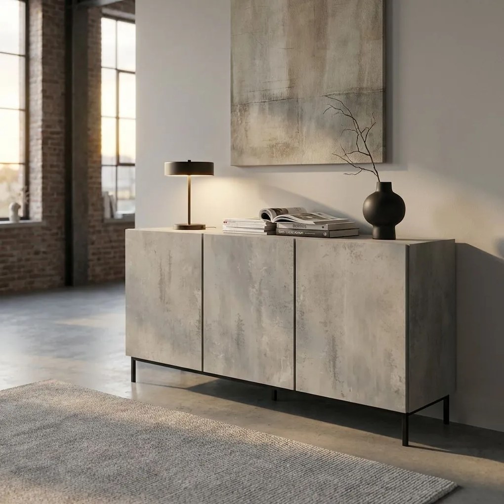 MELPOMENE - madia moderna con ante ammortizzate