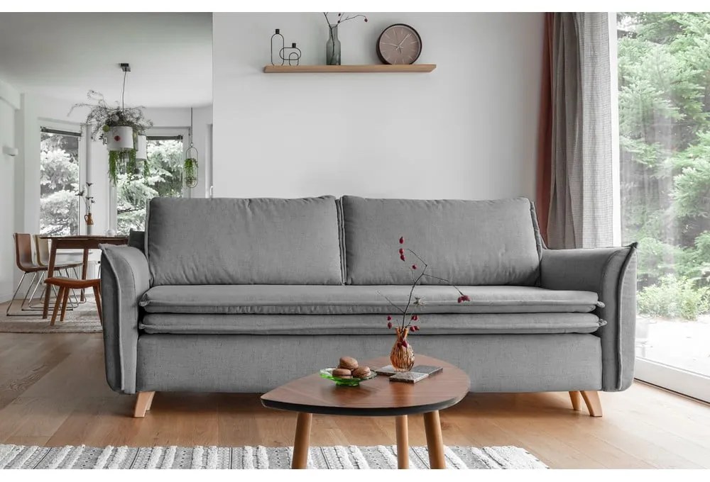 Divano letto grigio 225 cm Charming Charlie - Miuform