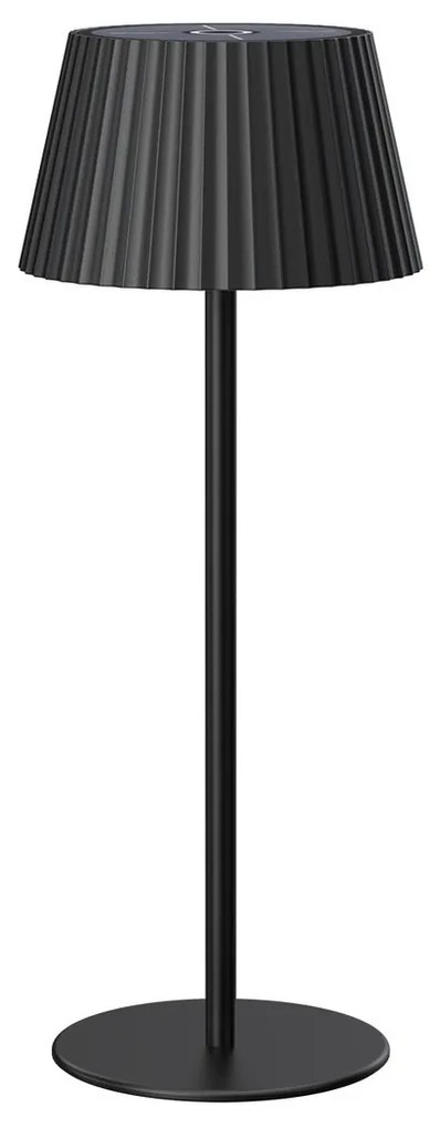 Lampada da Tavolo Solare 2.2W IP54 CCT Dimmerabile - Nera