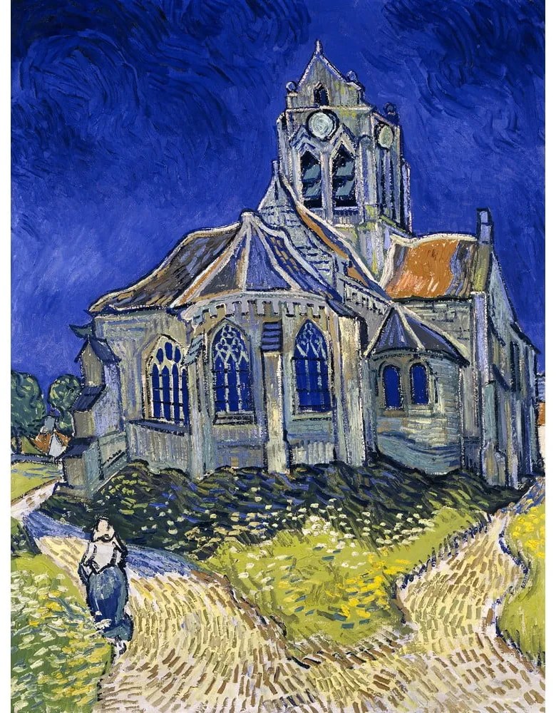 Dipinto - riproduzione 30x40 cm The Church at Auvers, Vincent van Gogh - Fedkolor