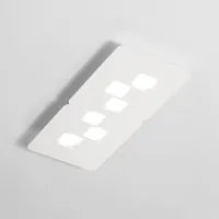 Plafoniera Moderna Bilbao Metallo Colore Bianco 6 Luci Gx53