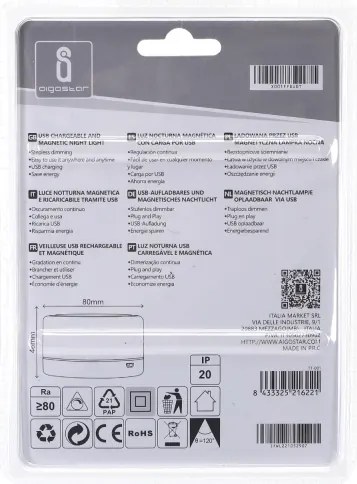 Aigostar - LED Dimmerabile portable luce notturna LED/1W/5V 6500K+ USB
