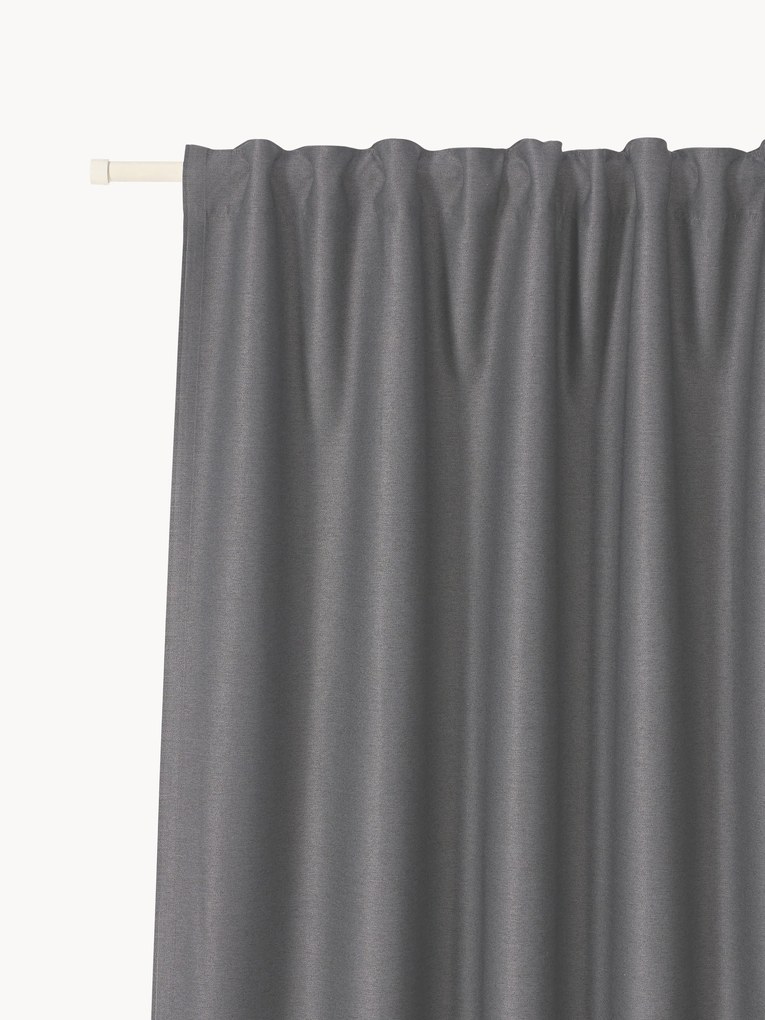 Set di 2 tende oscuranti totali con multibanda Asher, larg. 140 cm