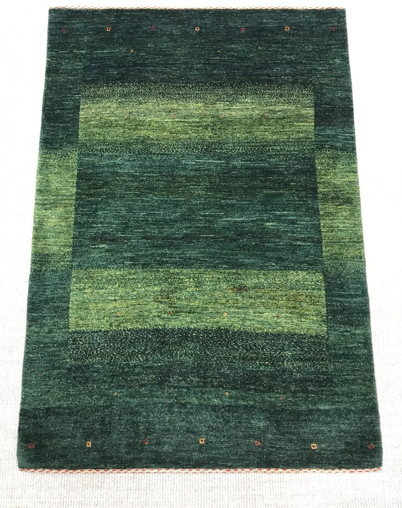 Loribaft Tappeto persiano 100 x 150 Verde (Iran) Annodato A Mano