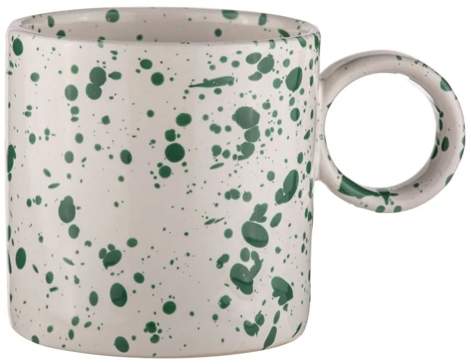 Tazze in gres bianco-verde in set da 2 pezzi 450 ml Carnival - Ladelle