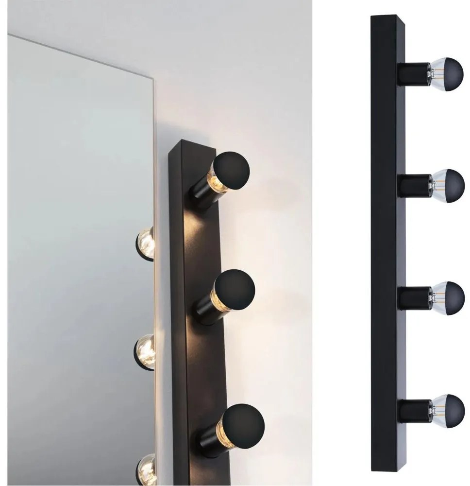 Paulmann 80099 - 4xE14/40W IP44 Lampada per specchio da bagno REGULA 230V nero