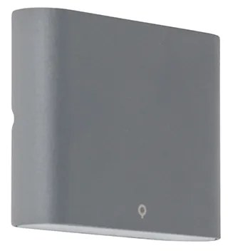 Applique moderna grigio scuro 11,5 cm con LED IP65 - Batt