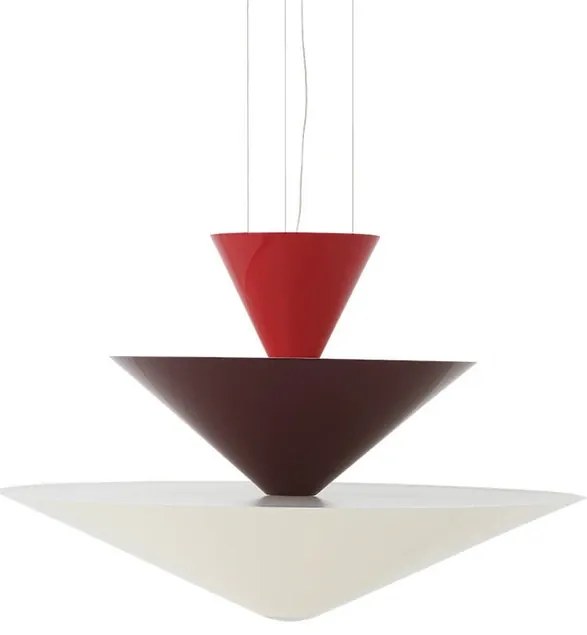 Gio LN15 Lampada a Sospensione Ø92 Vermilion Red/Scuro Burgundy/Ecru White - &Tr