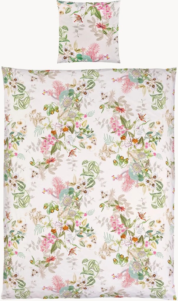 Set copripiumino in raso di cotone Botanic