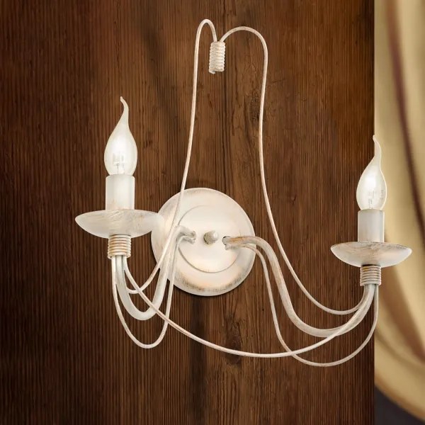 Orion WA 2-809/2 - Applique VELA 2xE14/40W/230V bianco/oro/patina