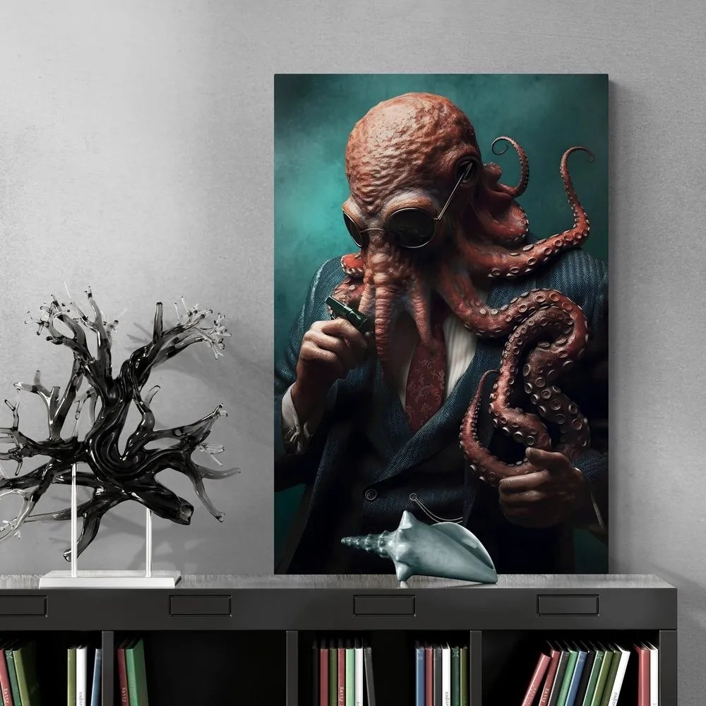 Quadro su tela – Gangster animale polpo