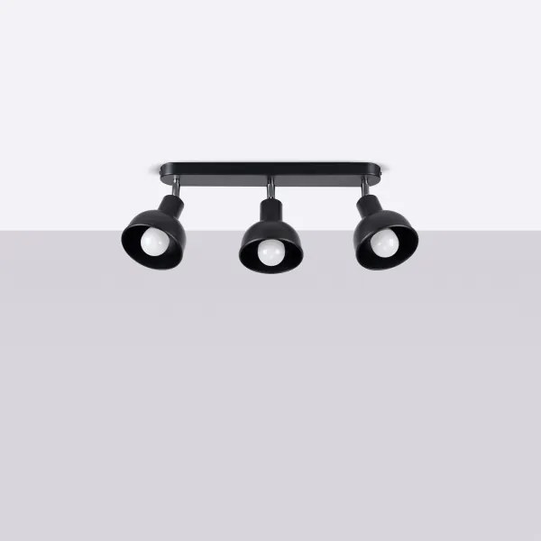 Sollux SL.1318 - Faretto ELBA 3xE27/15W/230V nero