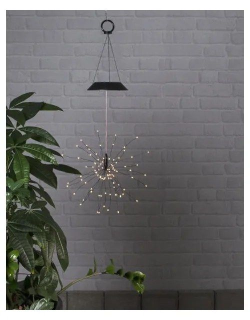 Lampada a sospensione solare a LED per esterni con LED bianchi, altezza 50 cm Firework - Star Trading