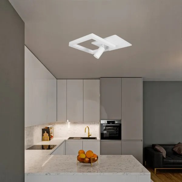 LED Plafoniera LED/38W/230V + 1xGU10/30W bianca