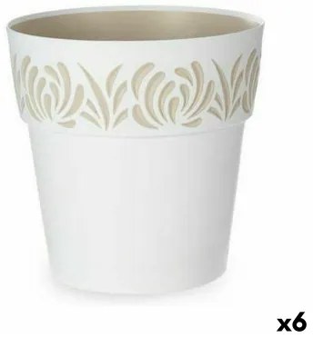 Vaso Autoirrigante Stefanplast Gaia Bianco Plastica 29 x 29 x 29 cm (6 Unità)