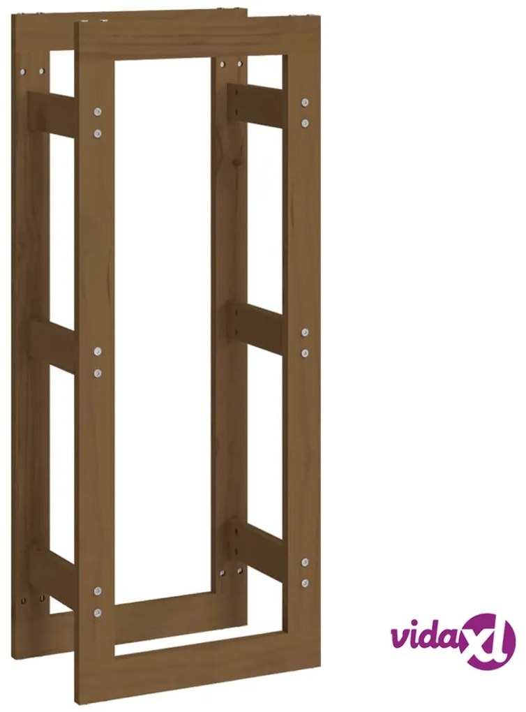 vidaXL Portalegna Miele 41x25x100 cm in Legno Massello di Pino