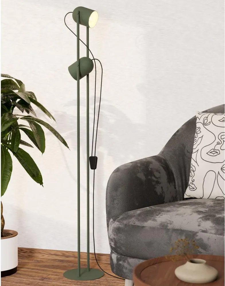 Eglo 44137 - Lampada da terra TILSTON 2xE14/8W/230V verde