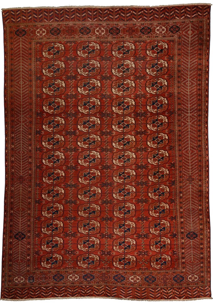 Bokhara Tappeto orientale 280x370 Rosso (Uzbekistan) Annodato A Mano