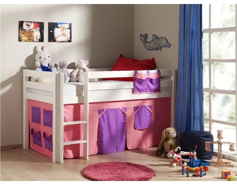 Letto rialzato in pino bianco 90x200 cm PINO - Vipack