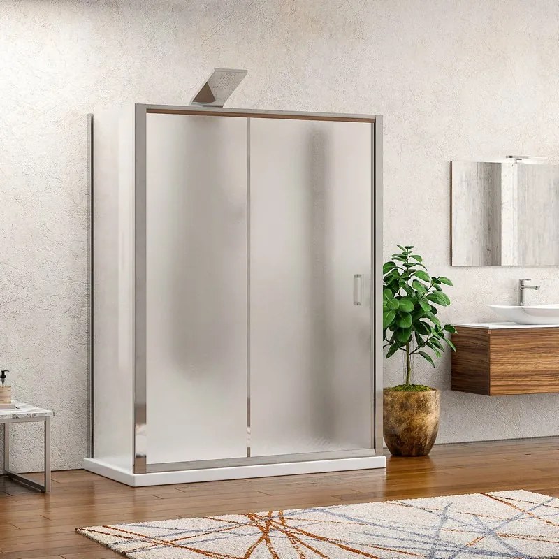 Box 3 lati 80x150x80 vetro opaco apertura scorrevole K410NS - KAMALU
